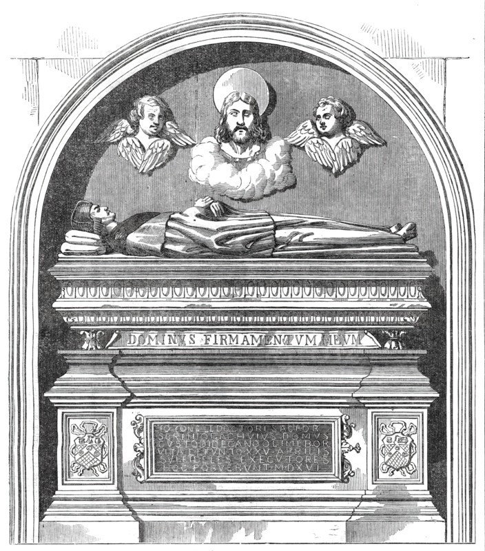 Monument to Dr. John Yonge, by Torrigiani, in the Rolls Chapel, 1860. Creator: Unknown.