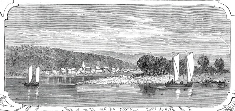 Gates Town, River St. John, 1860. Creator: Smyth.