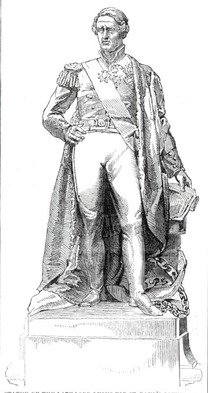 Statue of the late Lord Lyons for St. Paul's Cathedral, 1860. Creator: Unknown.