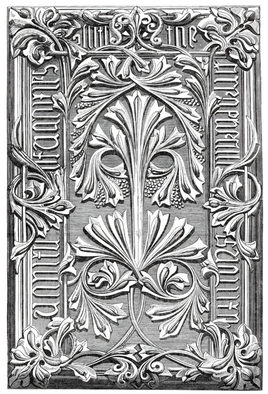 A book cover formed by Martin's Ceramic Papier-maché process, 1860. Creator: Unknown.