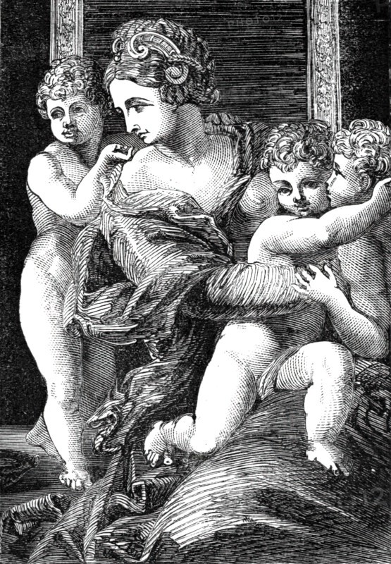 The Beaucousin Collection at the National Gallery - "Charity", by F. Salviati, 1860. Creator: Unknown.