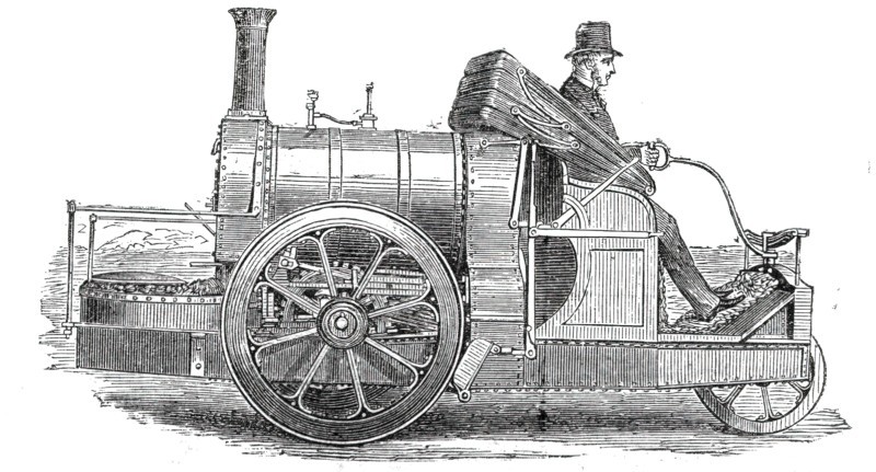 Locomotive Steam-carriage for common roads, built for the Earl of Caithness, 1860. Creator: Unknown.
