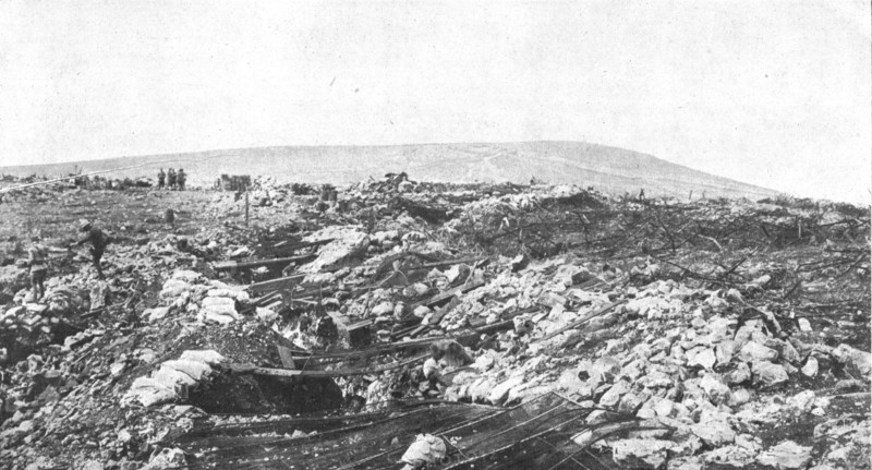 'Victoire Italienne; Pendant l'offensive italienne: les tranchees autrichiennes duMonte San Michele, Creator: Unknown.