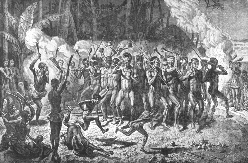 'A Nocturnal "Pilou-Pilou" - New Caledonia; Some Account of New Caledonia', 1875. Creator: Unknown.