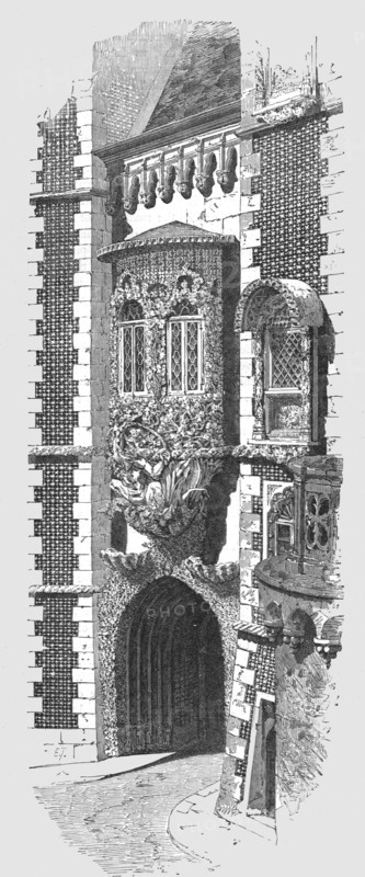 ''Doorway and Oriel in the Penha Verde in Cintra; Excursions near Lisbon', 1875. Creator: Unknown.