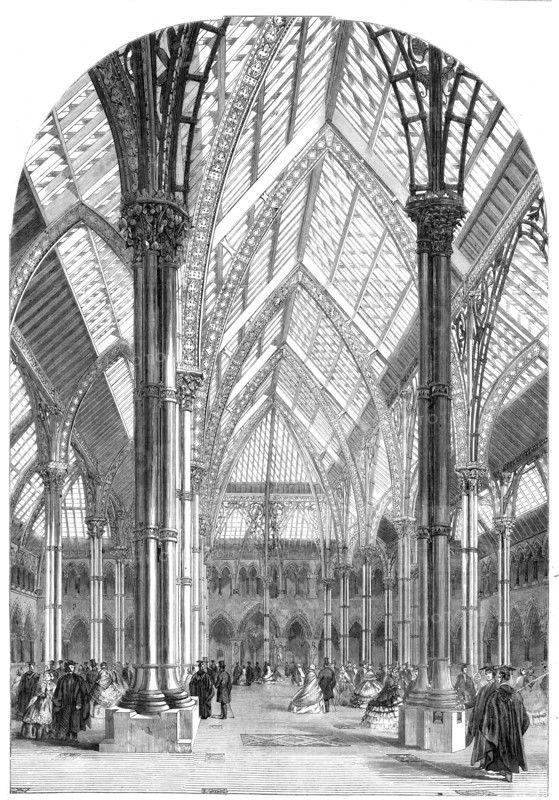 The Central Court and Arcades of the Oxford University Museum, 1860. Creator: Unknown.