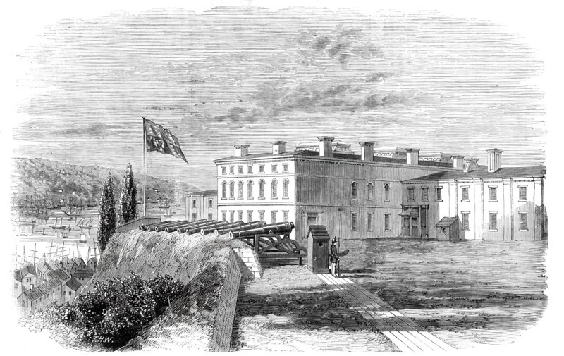 The Parliament Buildings, Quebec, the official residence of the Prince of Wales during his..., 1860. Creator: T. H. W..