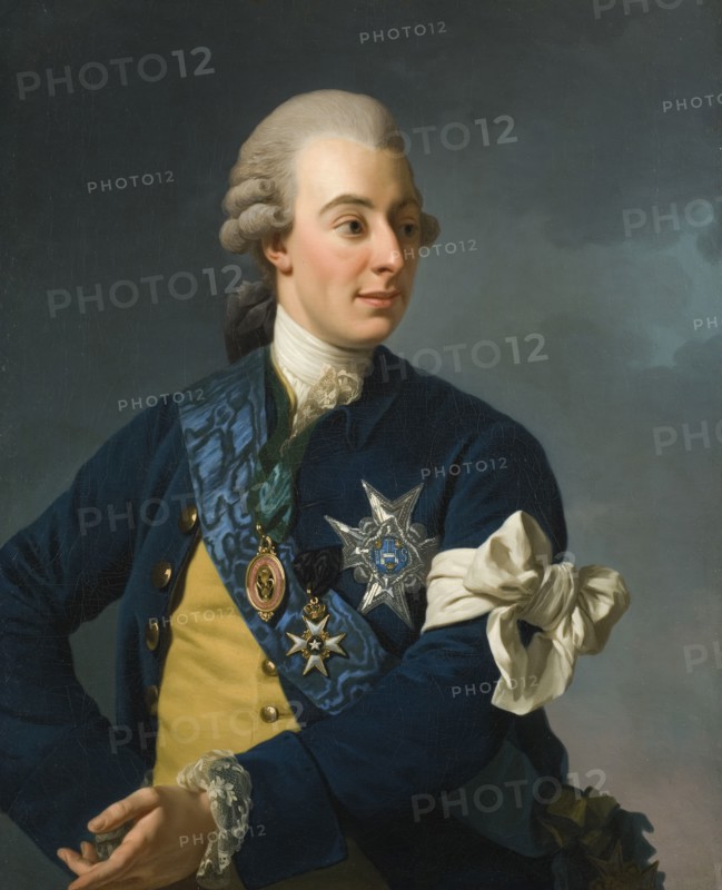 Gustav III with the Armlet of Freedom, 18th century. Creator: Workshop of Alexander Roslin.