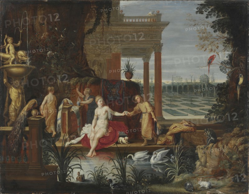 Bathsheba in the Bath Receiving the Letter from King David, late 16th-early 17th century. Creator: Workshop of Jan Brueghel the Elder.