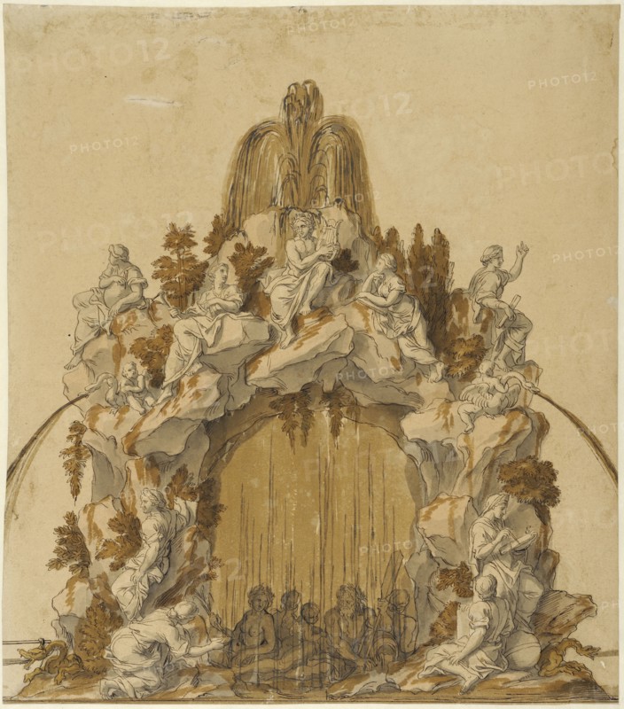 Design for the Fontaine des Arts et des Muses, Versailles. Creator: Anon.