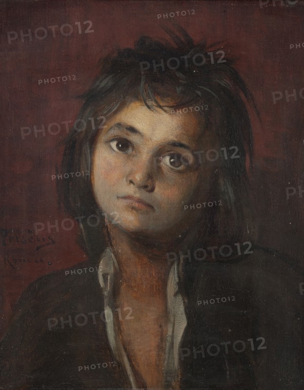 Roman boy. Study, late 19th century. Creator: Edvard Perseus.