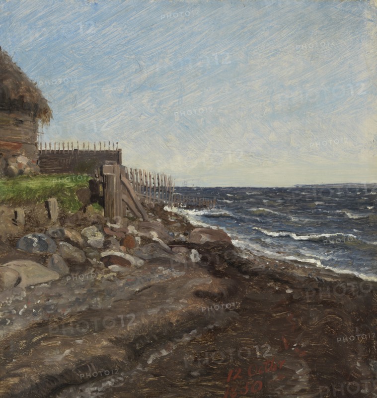 The Coast at Hellebæk. Study, 1850. Creator: Jorgen Pedersen Roed.