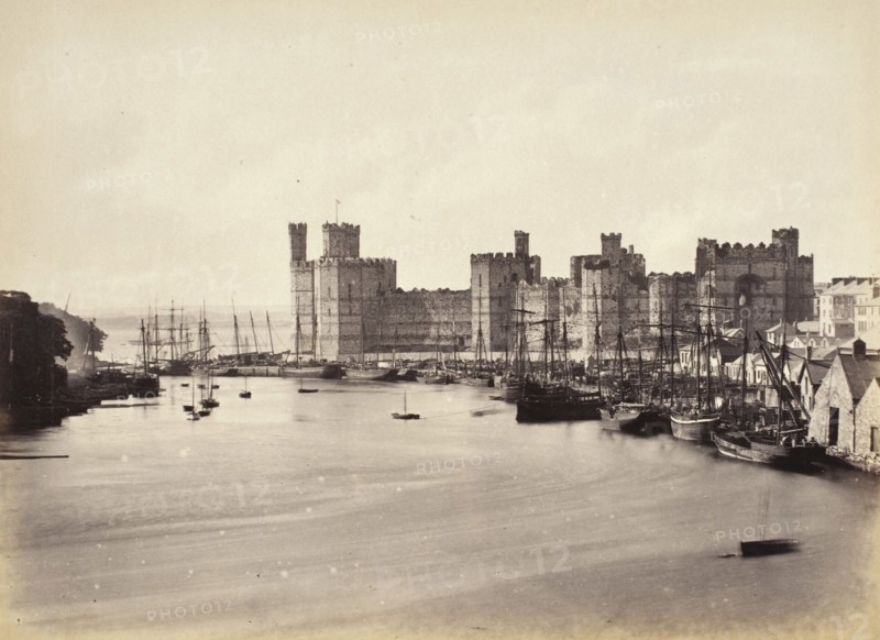 Carnarvon Castle & Mouth Of River (578), Printed 1860 circa. Creator: Francis Bedford.
