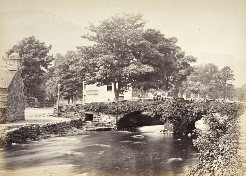 Beddgelert, The Bridge & Moel Hebog, No. 3 (518), Printed 1860 circa. Creator: Francis Bedford.