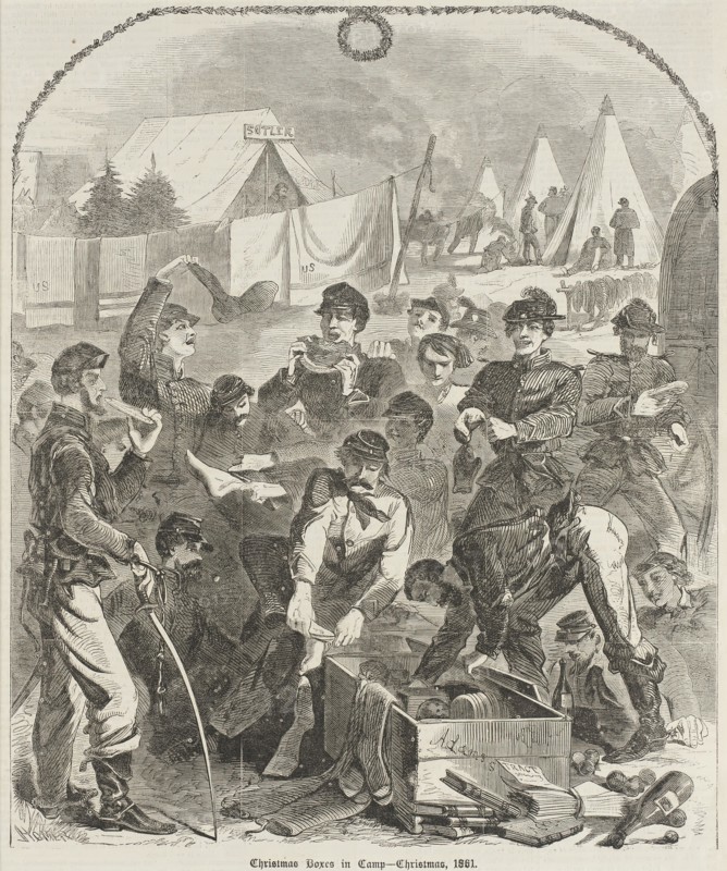 Christmas Boxes in Camp - Christmas, 1861, 1862. Creator: Unknown.