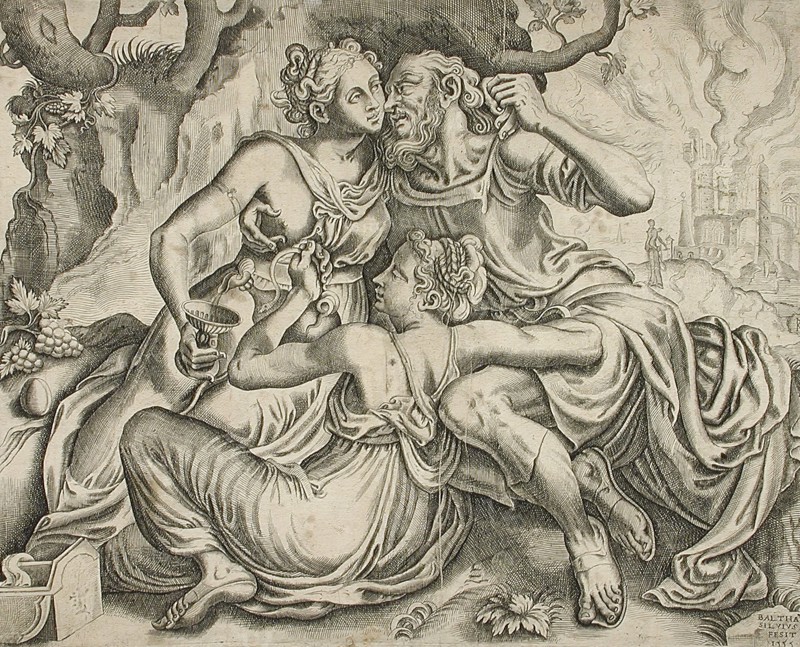 Lot and His Daughters, 1555. Creator: Balthazar van den Bos.