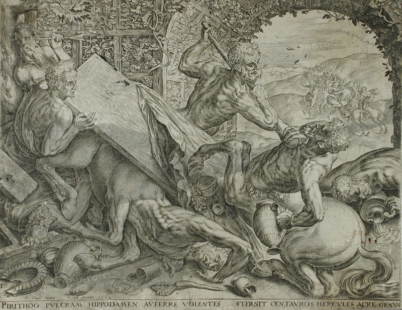 Hercules and the Centaurs, 1563. Creator: Cornelis Cort.