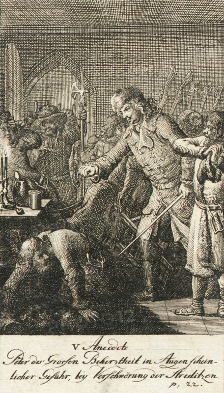 Original Anecdotes of Peter the Great, 1789. Creator: Daniel Nikolaus Chodowiecki.