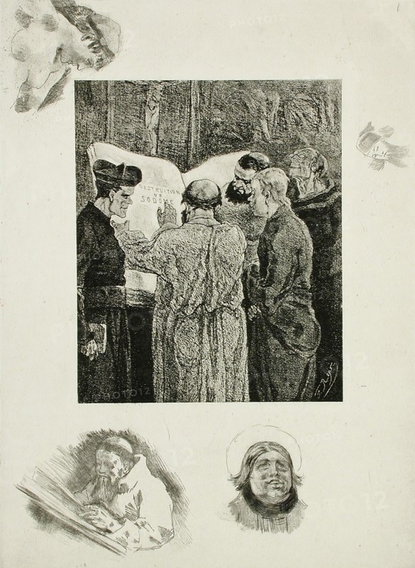 Chez les Trappistes, 1891. Creator: Félicien Rops.