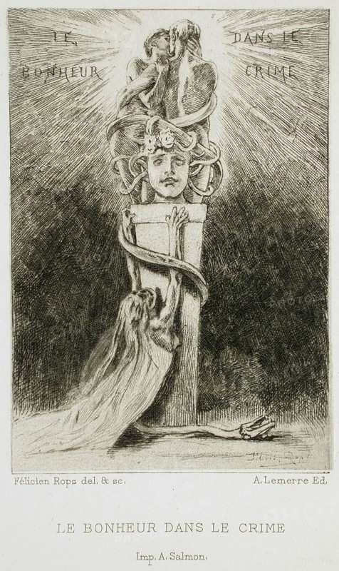 Le Bonheur dans le crime, 1886. Creator: Félicien Rops.