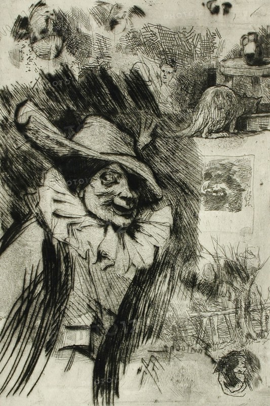 Fantoche, 1874. Creator: Félicien Rops.