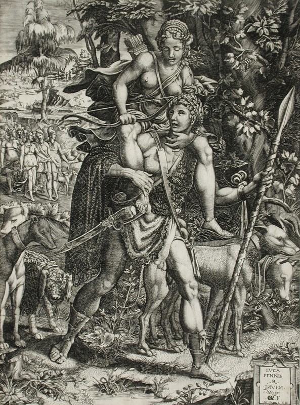 Allegory of the Hunt, 1563. Creators: Gaspare Osello, Giorgio Ghisi.