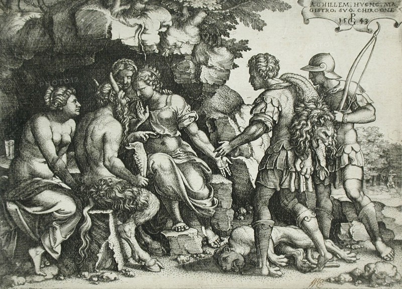 Achilles and Chiron (?), 1543. Creator: Georg Pencz.