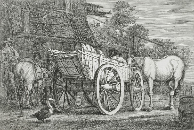 The Four-Wheeled Cart, 1643 . Creator: Gerrit Claesz Bleker.