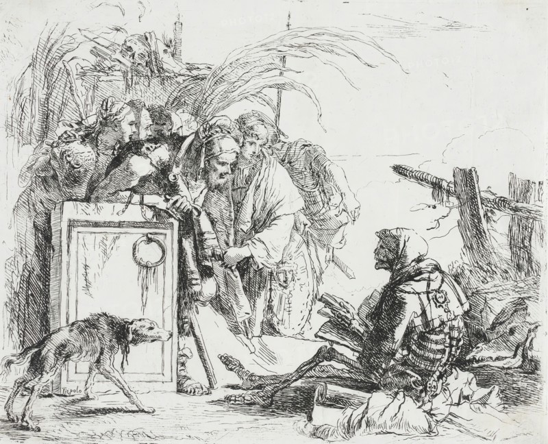 Death Giving Audience, c1741-1742. Creator: Giovanni Battista Tiepolo.