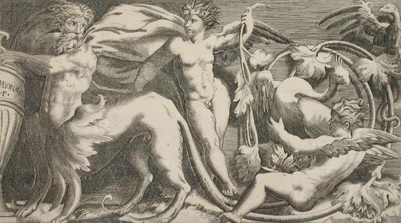 Ornamental Frieze, Early 1530s. Creator: Giulio Bonasone.