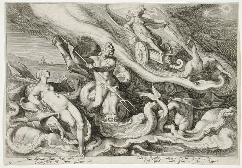 Juno Complaining to Oceanus and Thetis, published 1590. Creator: Hendrik Goltzius.