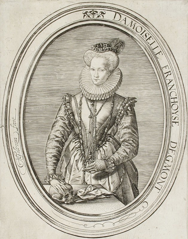 Portrait of Lady Françoise van Egmond, 1580. Creator: Hendrik Goltzius.