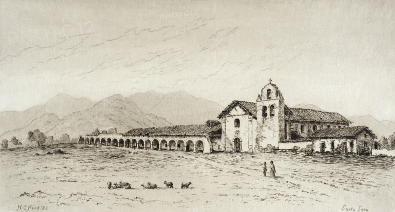Santa Ynez, Published in 1883. Creator: Henry Chapman Ford.