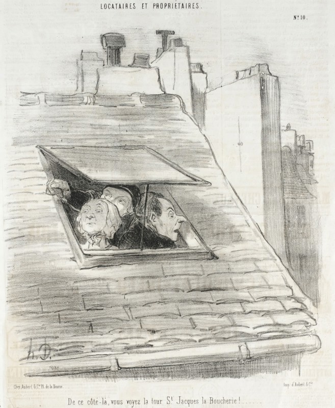 De ce côté-là, vous voyez la tour St. Jacques..., 1847. Creator: Honore Daumier.