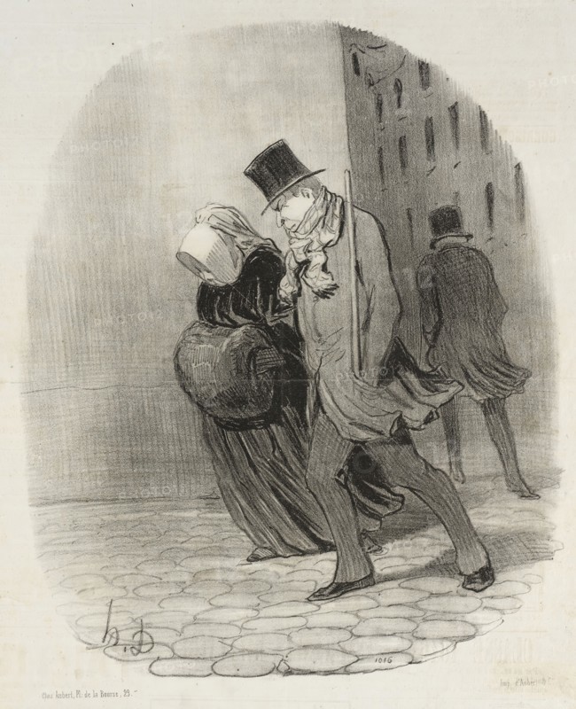 Huit degrés au-dessous de zéro, 1847. Creator: Honore Daumier.