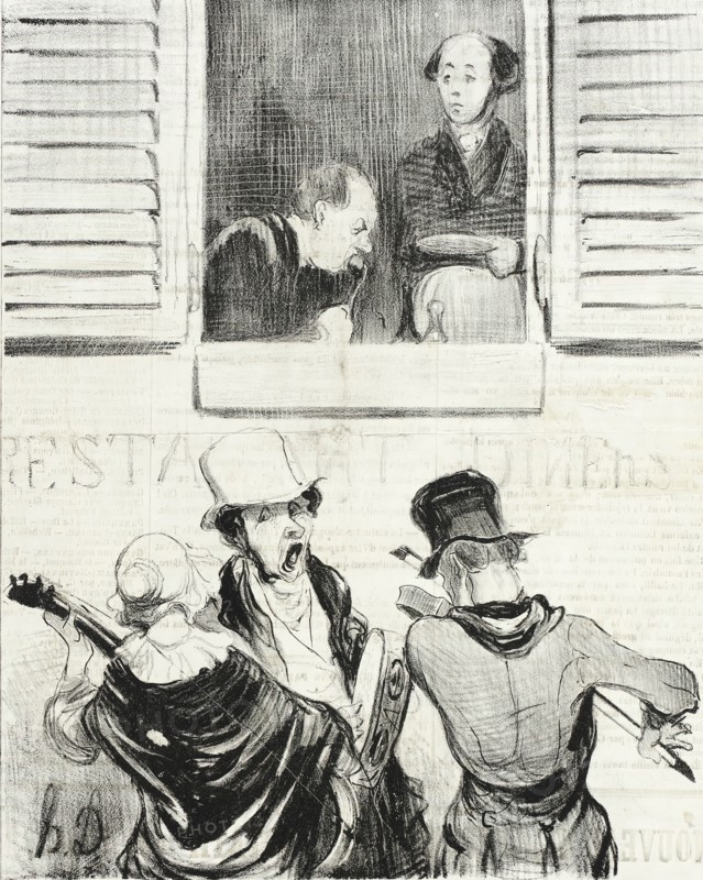 Ventre affamé n'a pas d'oreilles, 1840. Creator: Honore Daumier.