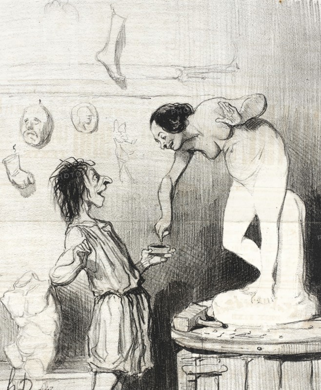 Pygmalion, 1842. Creator: Honore Daumier.