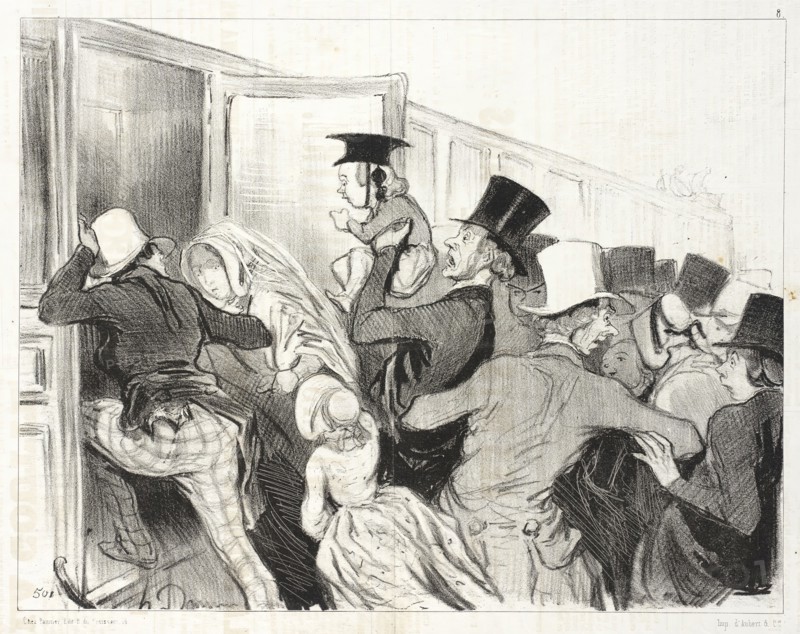 Une Diligence Prise d'Assaut, 1843. Creator: Honore Daumier.