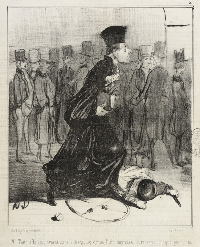 Mr Tout affaires, avocat sans causes..., 1840. Creator: Honore Daumier.