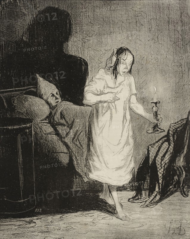 Dis donc Bichette...à quoi songes-tu donc..., 1844. Creator: Honore Daumier.