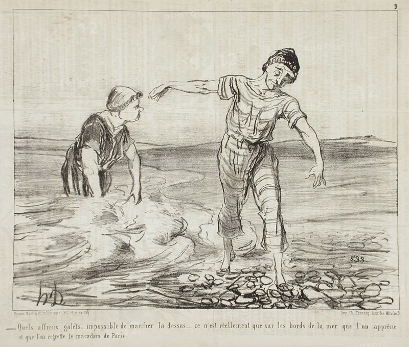 Quels affreux galets..., 1853. Creator: Honore Daumier.