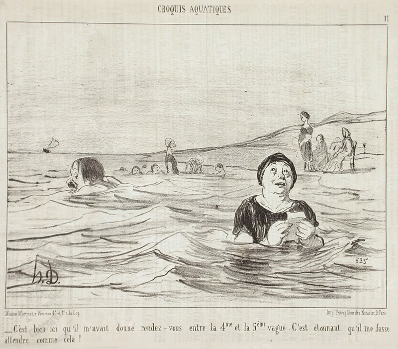 C'est bien ici qu'il m'avait..., 1853. Creator: Honore Daumier.