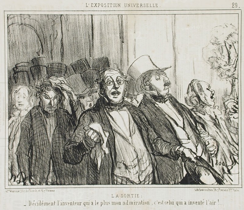 La Sortie, 1855. Creator: Honore Daumier.