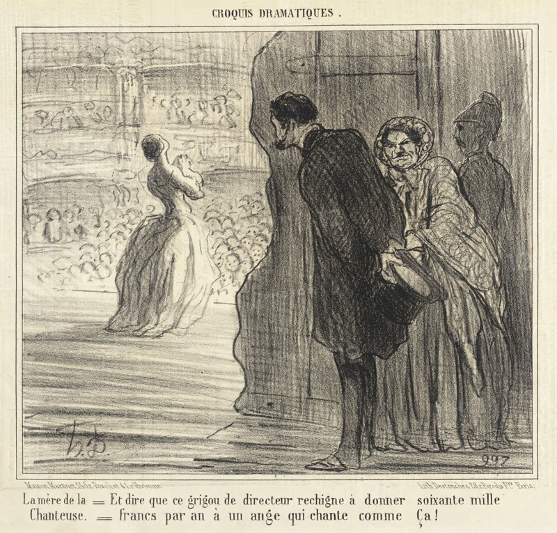 La mère de la chanteuse, 1856. Creator: Honore Daumier.