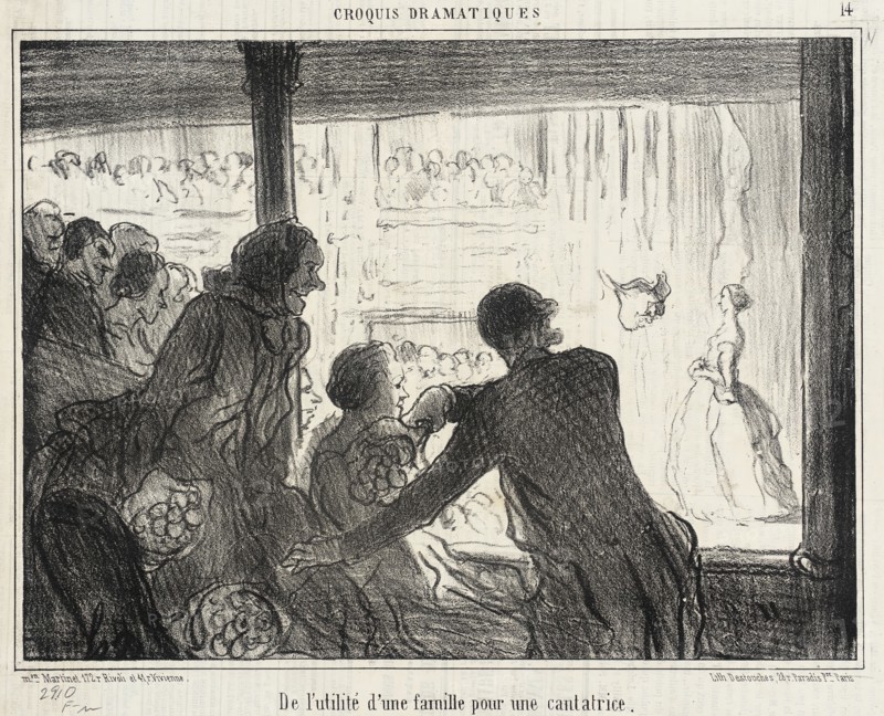 De l'utilité d'une famille pour une cantatrice, 1857. Creator: Honore Daumier.