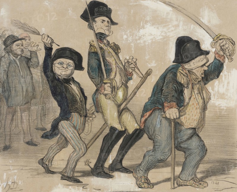 Le Constitutionnel Napoléonien, 1848. Creator: Honore Daumier.