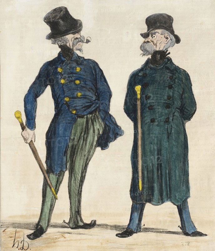 Ratapoil et Casmajou (image 2 of 2), 1850. Creator: Honore Daumier.