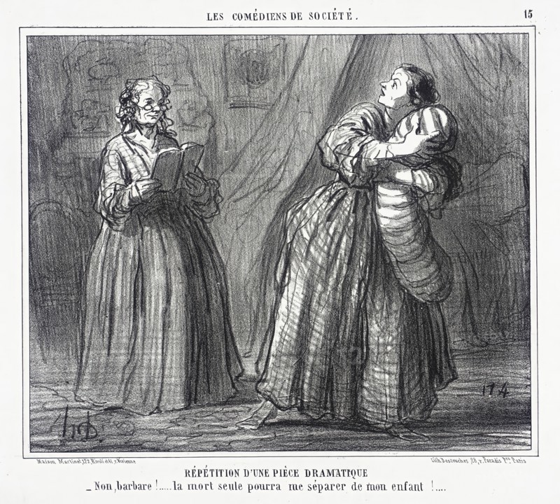 Répétition d'une pièce dramatique, 1858. Creator: Honore Daumier.