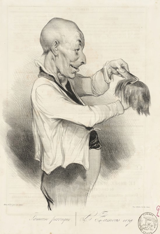 Fameuse perruque, 1836. Creator: Honore Daumier.