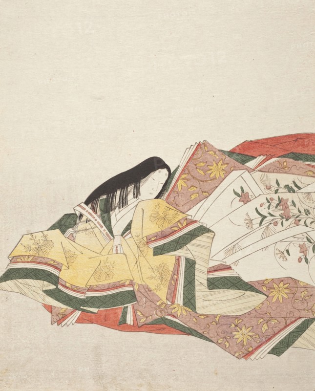 Poetess (image 1 of 2), c1800. Creator: Hosoda Eishi.